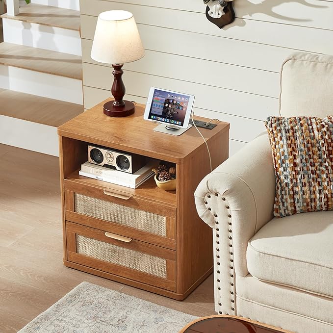 LEYAOYAO Rattan Nightstands Set of 2 - Image 9
