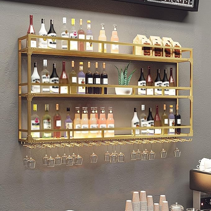 47.2in Wall Mounted Wine Rack, Wine Rack Wall Mounted - Image 3