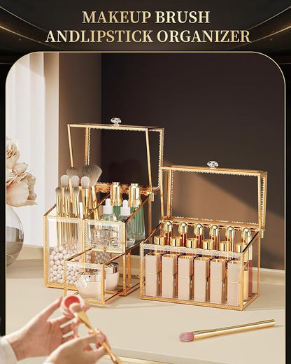 Tempered Glass Makeup Organizer – Clear Vanity Organizer - Image 6