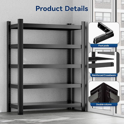 Wanfu Garage Shelving, Adjustable Heavy Duty Storage Shelf Unit，Metal Shelf and - Image 6