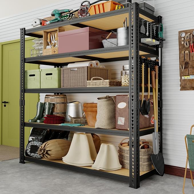 40''W Garage Storage Shelves, Storage Racks Shelving Units, Storage Shelves - Image 9