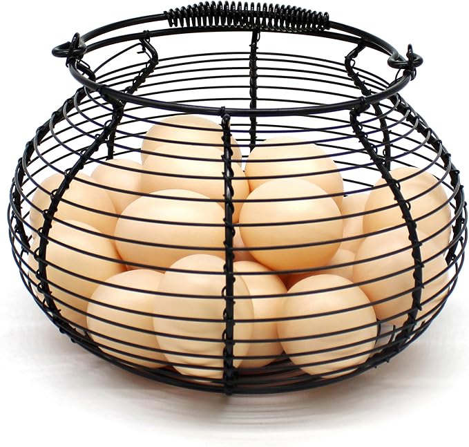 CVHOMEDECO. Elegant Wire Egg Basket - Image 3