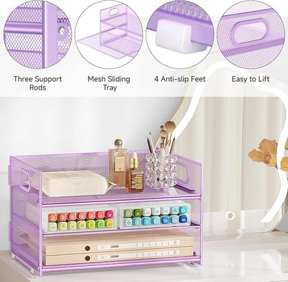 Subekyu 3 Tier Letter Tray Paper Organizer - Image 5