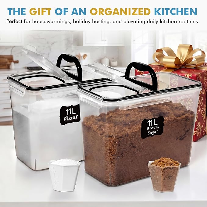 Shazo 2 PC Flour Sugar Storage Containers - Image 9