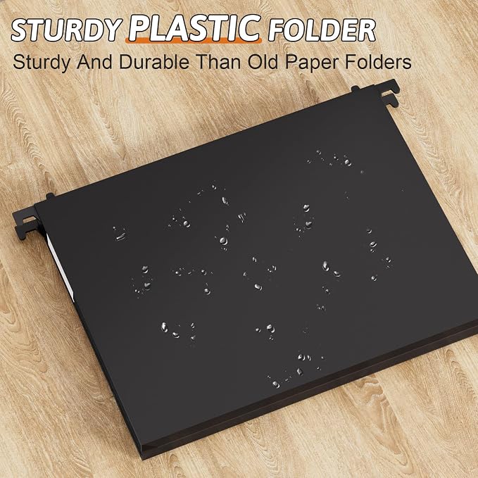 Plastic Extra Capacity Hanging File Folders Letter Size, Heavy Duty 1" - Image 2