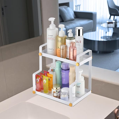 FFK 2 Tier Bathroom Countertop Organizer, Cosmetic Organizer, Storage Shelf by FFK