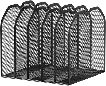 Black 5-Section File Folder Organizer by Unknown