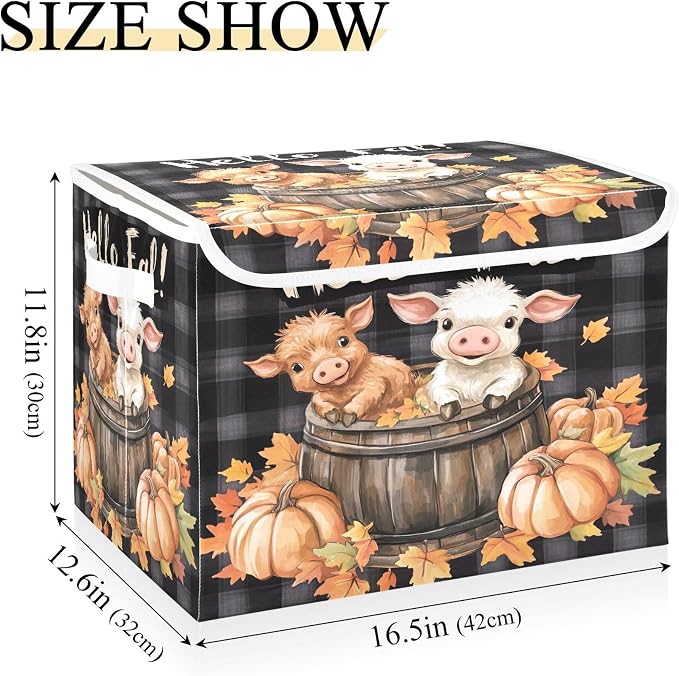 Cute Highland Cow Storage Bins - Image 3