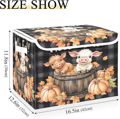 Cute Highland Cow Storage Bins - Image 3