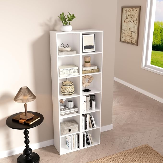 Wooden 6 Cube Storage Organizer, 6 Tier Storage Cubes Storage Display Cubby - Image 8