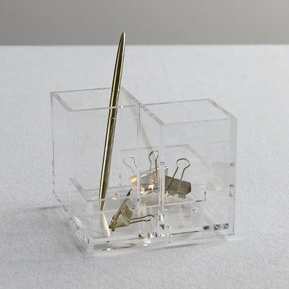 Gartner Studios 360 Degree Rotating Acrylic Carousel Pen Holder, 5” x 5” - Image 4