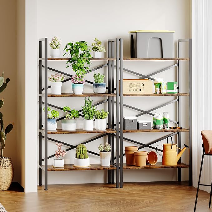 Homeiju 4 Tier Bookshelf 23.6" Width, Kids Bookshelf - Image 4