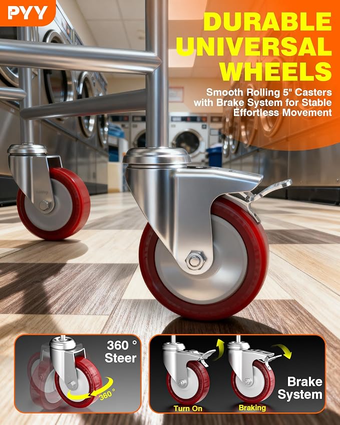 PYY Commercial Laundry Cart - Image 3