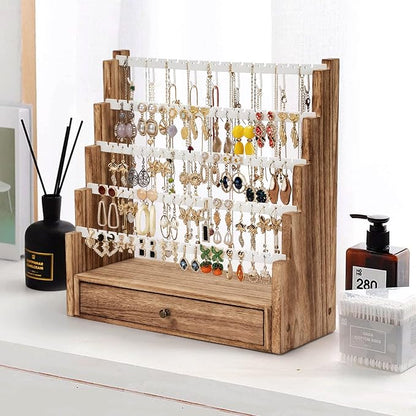 Pinzoveco Earring Organizer, 5 Layer Earring Holder Organizer - Image 5