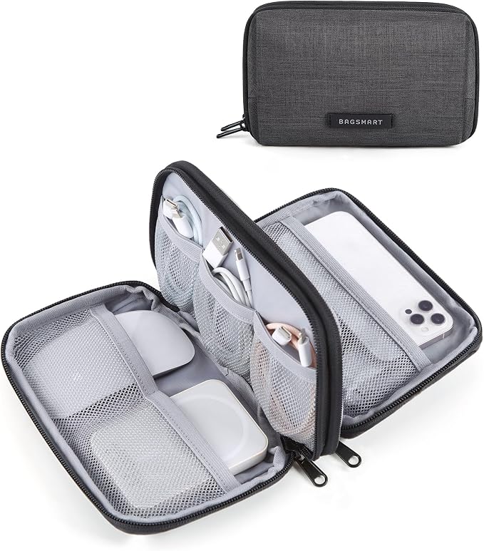 BAGSMART Electronics Organizer Travel Case, Cable Charger Cord Tech Organizer by BAGSMART