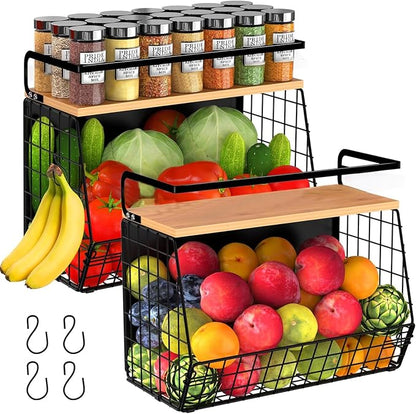 2 Pack Magnetic Spice Storage Rack Organizer by UVIAHOMIHOMEORGANIZER