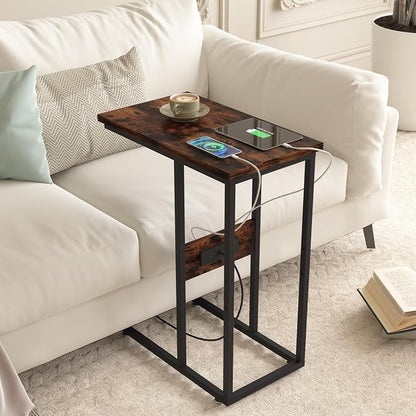 VECELO C Shaped End Side Table - Image 8