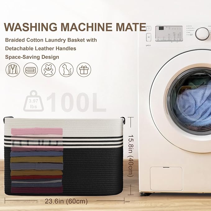 100L Extra Large Laundry Basket - Image 7