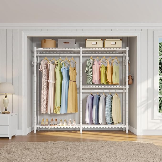 VIPEK V4C Heavy Duty Adjustable Clothing Rack, 57.9" L x 17.3" W x 76.4" H - Image 3