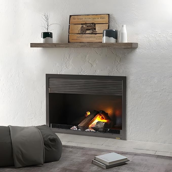 Floating Shelves, 8 Inch Deep Rustic Solid Reclaimed Wood Wall Shelves - Image 2