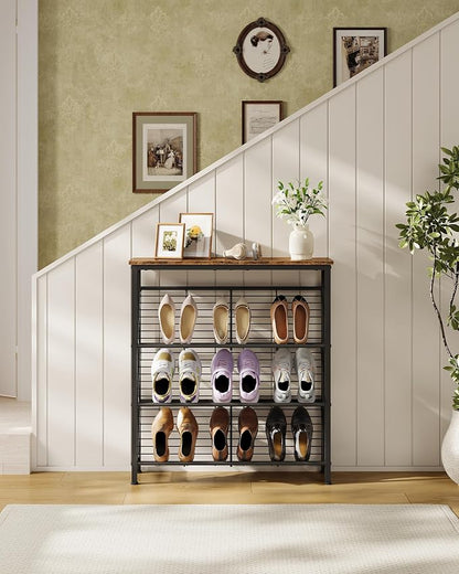 CHOEZON Shoe Rack, 4-Tier Narrow Shoe Storage Shelf, Slim Shoe Rack - Image 5