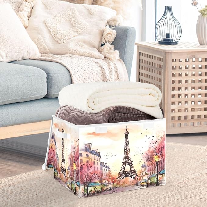 Watercolor Paris Storage Bins - Image 5