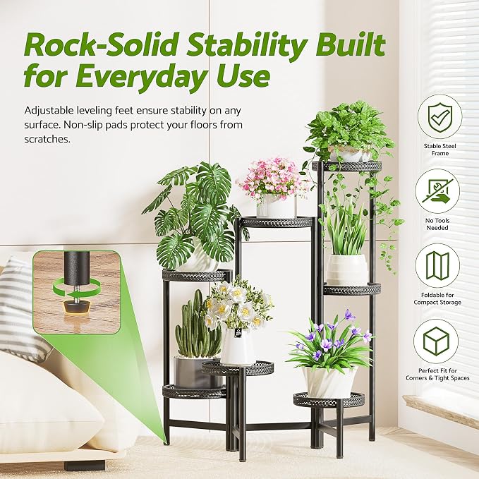 Stand Plants, 7 Tier Metal Plant Stands - Image 4