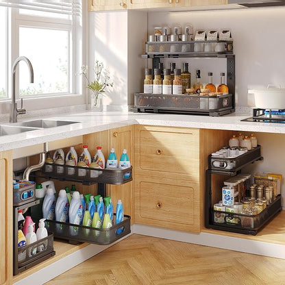 2 Pack 19.3IN-Depth Under Sink Organizer - Image 7