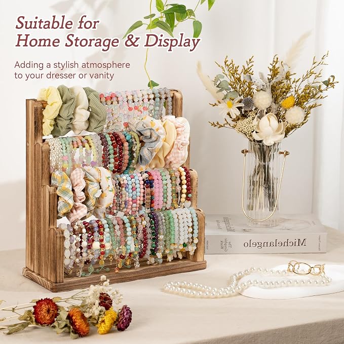 Emfogo Bracelet Holder, 4 Tier Bracelet Organizer Storage - Image 3