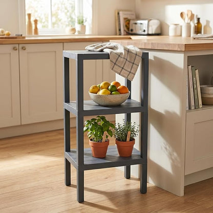 Honey-Can-Do 3-Tier Plastic Storage Shelf, Freestanding, closet or office by Honey-Can-Do