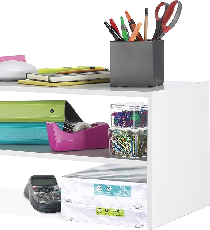 Whitmor Stackable 31" Extra Wide 2-Shelf Storage Organizer - Image 6