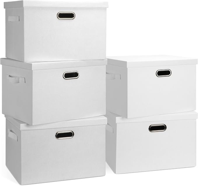 Large 17" 36 Quart Collapsible Stackable Storage Bins by GraciadecoStorage