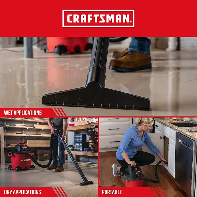 CRAFTSMAN CMXEVBE17595 16 Gal. 6.5 Peak HP Wet/Dry Shop Vacuum - Image 5