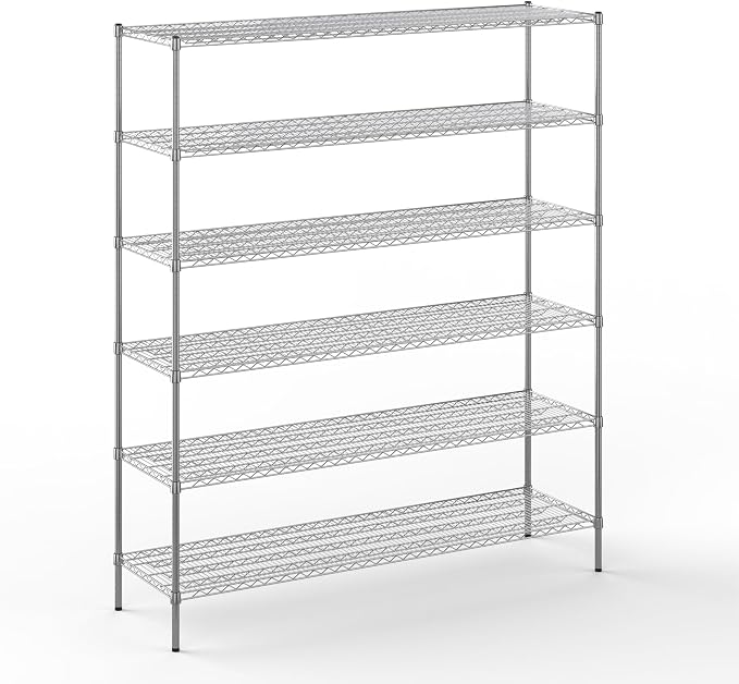 21" Deep x 72" Wide x 86" Height Wire Shelving Kit | 6-Tier | NSF Commercial by Regal+Altair