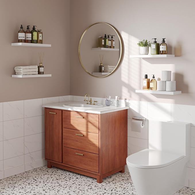 YUFLINX 16’’White Floating Shelves - Image 2