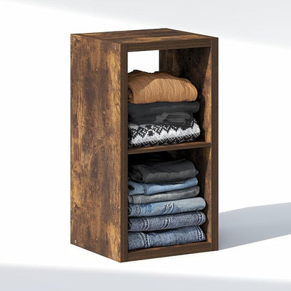 Furinno Cubic Extra Thick 2-Cube Closet Organizers and Storage, Amber Pine | - Image 5