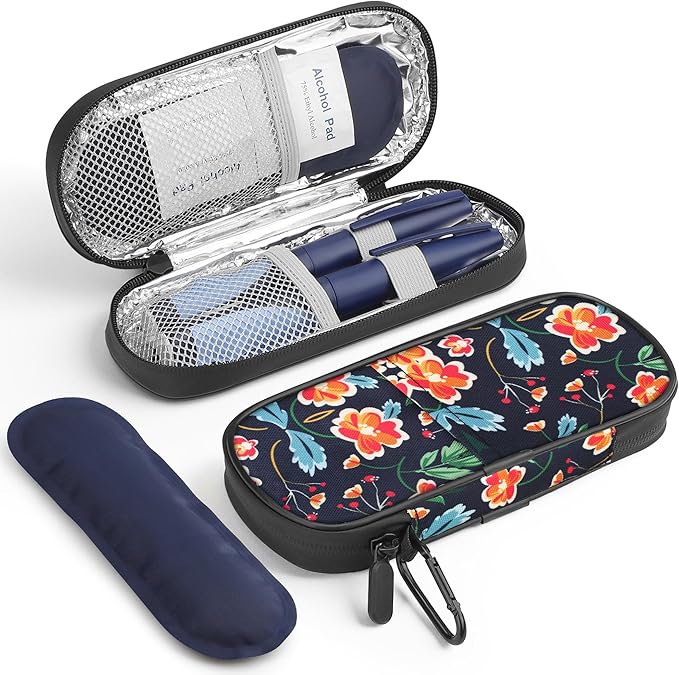 Insulin Cooler Travel Case Diabetic Medication Insulated Cool Organizer by Gelozid