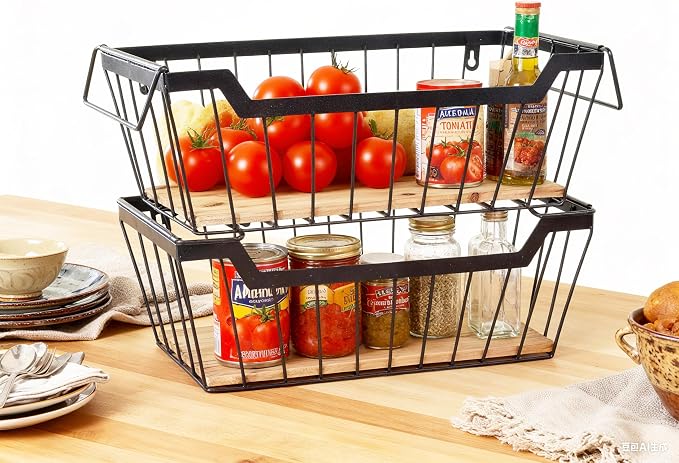 ShabbyDecor Metal Wire Basket - Image 2