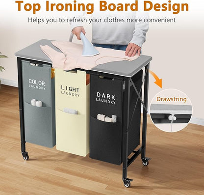 Gewudraw 3 Section Laundry Sorter - Image 3