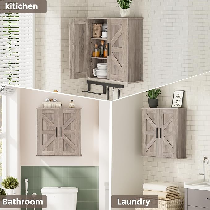 Homleke Bathroom Wall Cabinet, Medicine Cabinet - Image 6