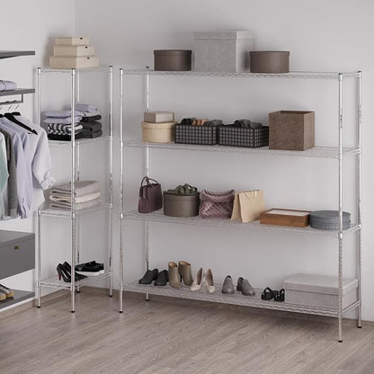 18" Deep x 72" Wide x 74" Height Wire Shelving Kit | 4-Tier | NSF Commercial - Image 5