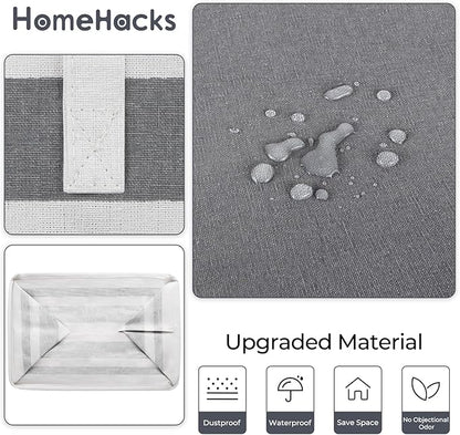 HomeHacks 2 Pack Large Laundry Baskets, Waterproof, Freestanding Laundry Hampers - Image 5