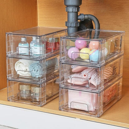 Vtopmart 4 Pack Stackable Storage Drawers, Easily Assemble - Image 2