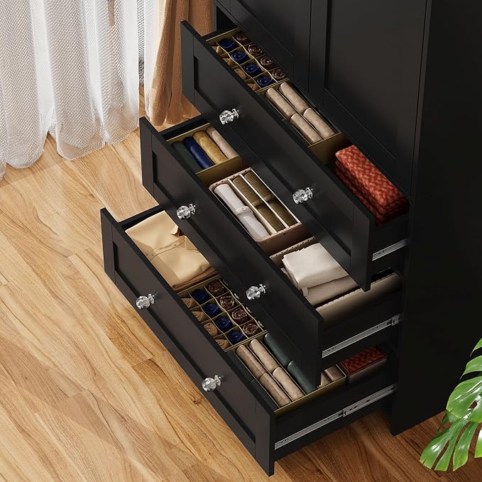 VOWNER 71" Tall Armoire Wardrobe Closet - Image 6