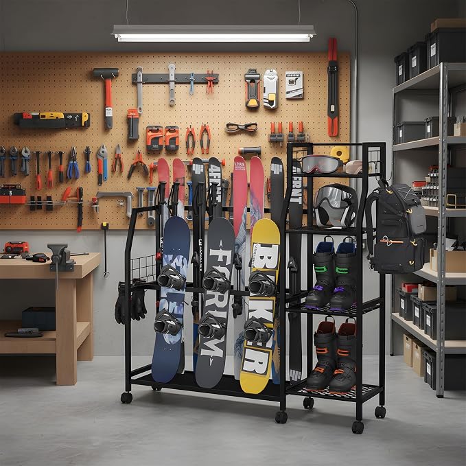 4-Tier Freestanding Snowboard Rack - Image 9
