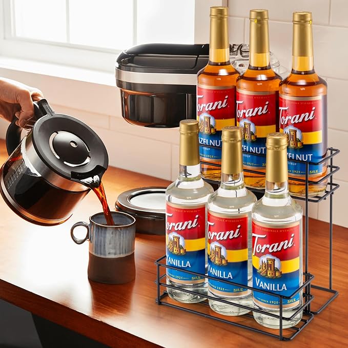 6 Bottle Coffee Syrup Organizer Coffee Syrup Rack - Image 5