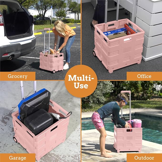 Ultra-Slim Rolling Collapsible Storage Pack-N-Roll Utility-carts, - Image 8