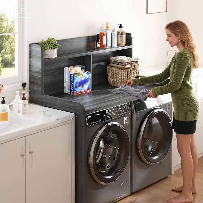 2-Tier Washer Dryer Countertop, 18.5" Raised Height Laundry Countertop - Image 4
