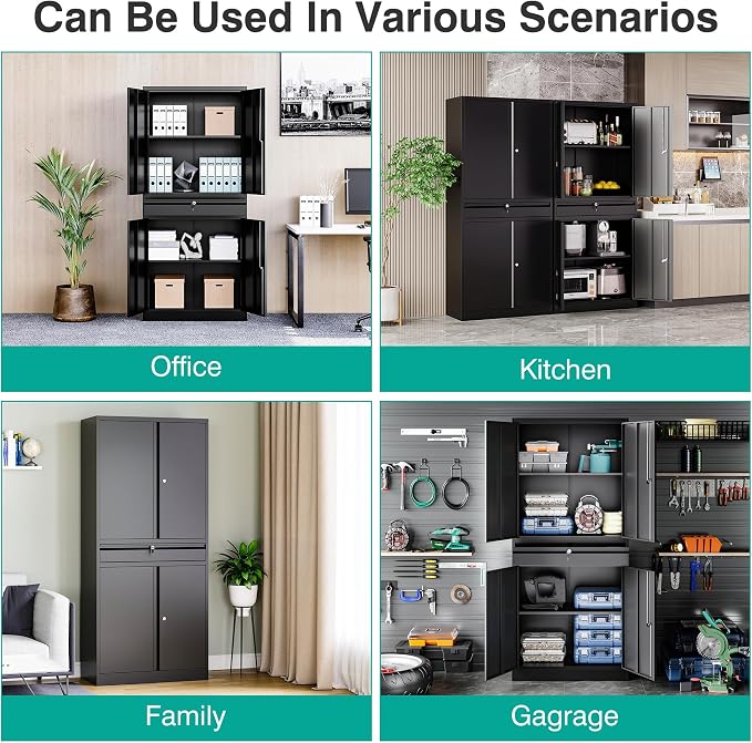 SISESOL Metal Garage Storage Cabinet - Image 5