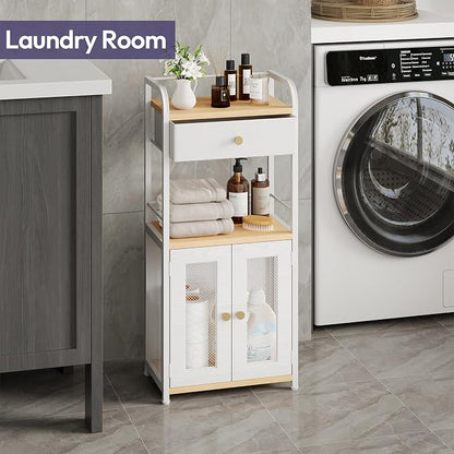 SWTYMIKI 14.57"x32.28" Bathroom Storage Cabinet – Freestanding Storage Cabinet - Image 5